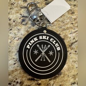 NWT PINK Victoria's Secret Ski Club Keychain w Mirror